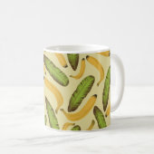 Tropisches Gelbbanane-Leaf-Muster Kaffeetasse (VorderseiteRechts)