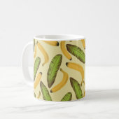 Tropisches Gelbbanane-Leaf-Muster Kaffeetasse (Vorderseite Links)