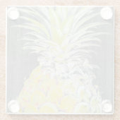 Tropisches gelbes Pinneapple Glasuntersetzer (Rückseite)