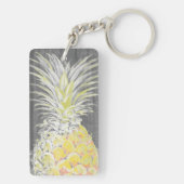 Tropisches gelbes Pinneapple Schlüsselanhänger (Rückseite)