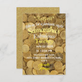 Tropisches Geld zum Geburtstag Einladung (Vorne/Hinten)