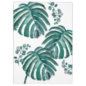 Tropisches Gemälde aus botanischem grünem Leaf Klemmbrett (Rückseite)