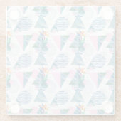 Tropisches geometrisches Muster Glasuntersetzer (Rückseite)