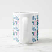 Tropisches geometrisches Muster Jumbo-Tasse (Rückseite)