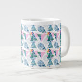 Tropisches geometrisches Muster Jumbo-Tasse (Vorderseite Rechts)