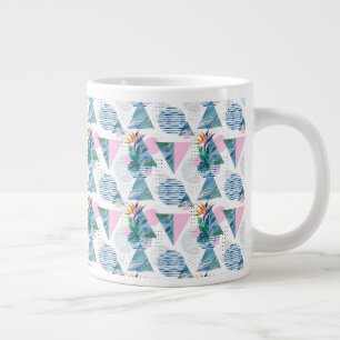 Tropisches geometrisches Muster Jumbo-Tasse