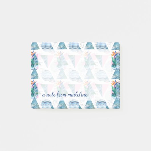 Tropisches geometrisches Muster Post-it Klebezettel (Vorderseite)