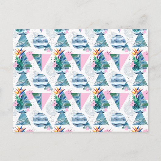 tropisches geometrisches Muster Postkarte (Vorderseite)