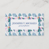 Tropisches geometrisches Muster Visitenkarte (Vorderseite)