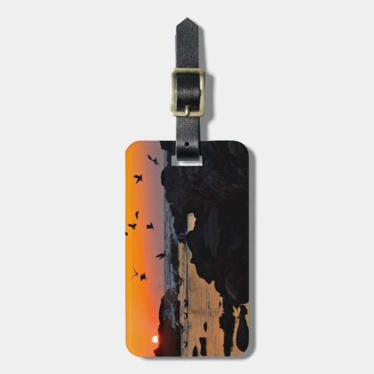 Tropisches Gepäckanhänger (Vorderseite vertikal)