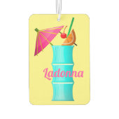 Tropisches Getränk farbenfroher Sommer Hawaii Cock Autolufterfrischer (Rückseite)