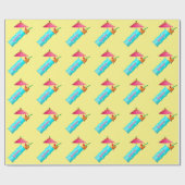 Tropisches Getränk farbenfroher Sommer Hawaii Cock Geschenkpapier (Flach)