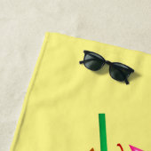 Tropisches Getränk gelb blauer rosa Cocktail Somme Strandtuch (Beispiel)