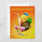 Tropisches Getränk nach eigener Postkarte (Vorne/Hinten)