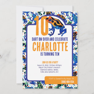 Tropisches Gift Dart Frog Einladung zum Geburtstag