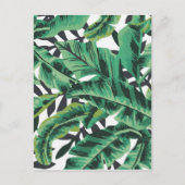 Tropisches Glam Banana Leaf Muster Postkarte (Vorderseite)