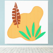 Tropisches Gleichgewicht - Abstrakte botanische Bl Leinwanddruck (Insitu (Holzboden))