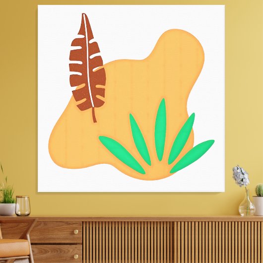 Tropisches Gleichgewicht - Abstrakte botanische Bl Leinwanddruck (Insitu (Wohnzimmer))