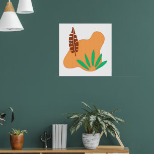 Tropisches Gleichgewicht – Abstrakte botanische Bl Poster