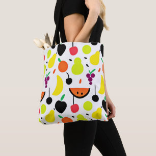Tropisches Glow Neon-Fruchtmuster Tasche