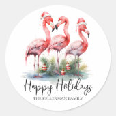 Tropisches Glück Runder Aufkleber (Vorderseite)