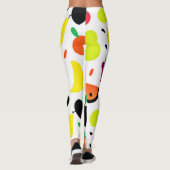 Tropisches Glühneon Fruchtmuster Leggings (Rückseite)