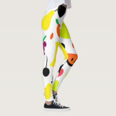 Tropisches Glühneon Fruchtmuster Leggings (Rechts)