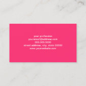 Tropisches Gold des Sommers und rosa Ananasmuster Visitenkarte (Rückseite)