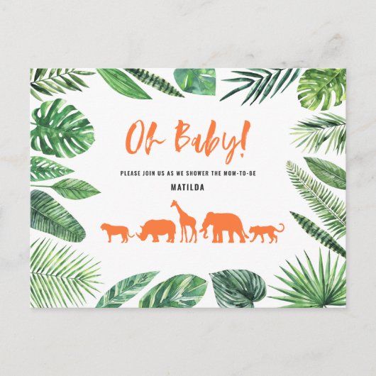 Tropisches Gold, modern farbenfroh Postkarte (Vorderseite)