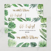 Tropisches Gold, modern farbenfroh Postkarte (Vorne/Hinten)