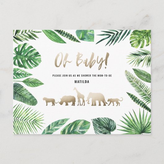 Tropisches Gold, modern farbenfroh Postkarte (Vorderseite)