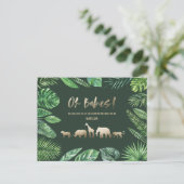 Tropisches Gold, modern farbenfroh Postkarte (Stehend Vorderseite)