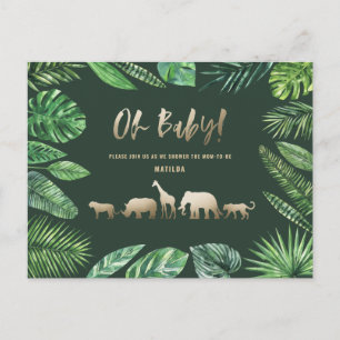 Tropisches Gold, modern farbenfroh Postkarte