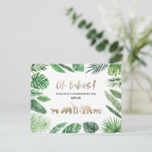 Tropisches Gold, modern farbenfroh Postkarte (Stehend Vorderseite)