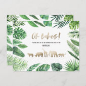 Tropisches Gold, modern farbenfroh Postkarte (Vorne/Hinten)