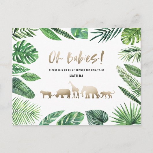 Tropisches Gold, modern farbenfroh Postkarte (Vorderseite)