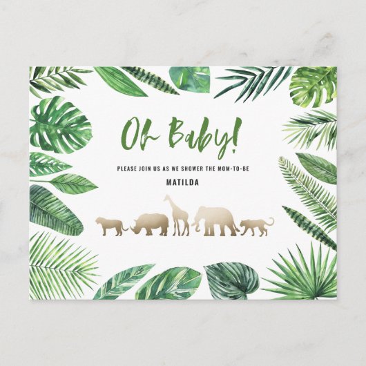 Tropisches Gold, modern farbenfroh Postkarte (Vorderseite)