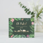 Tropisches Gold, modern farbenfroh Postkarte (Stehend Vorderseite)