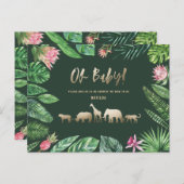 Tropisches Gold, modern farbenfroh Postkarte (Vorne/Hinten)