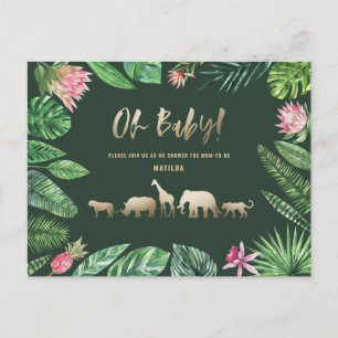 Tropisches Gold, modern farbenfroh Postkarte