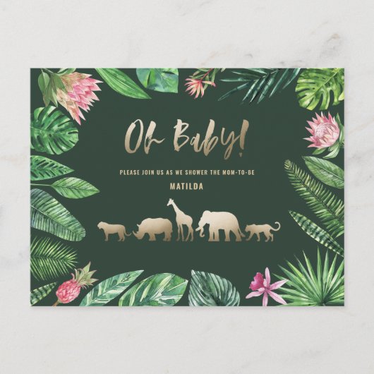 Tropisches Gold, modern farbenfroh Postkarte (Vorderseite)