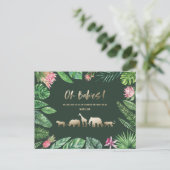 Tropisches Gold, modern farbenfroh Postkarte (Stehend Vorderseite)