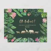 Tropisches Gold, modern farbenfroh Postkarte (Vorne/Hinten)