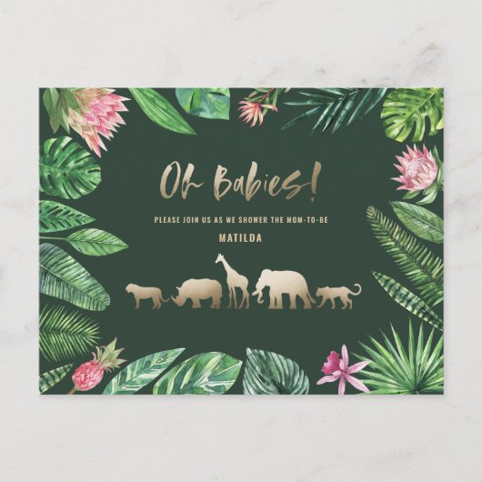 Tropisches Gold, modern farbenfroh Postkarte (Vorderseite)