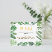 Tropisches Gold, modern farbenfroh Postkarte (Stehend Vorderseite)