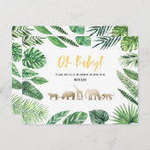 Tropisches Gold, modern farbenfroh Postkarte (Vorne/Hinten)