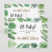 Tropisches Gold, modern farbenfroh Postkarte (Vorne/Hinten)