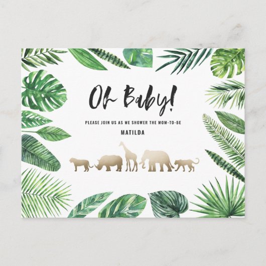 Tropisches Gold, modern farbenfroh Postkarte (Vorderseite)