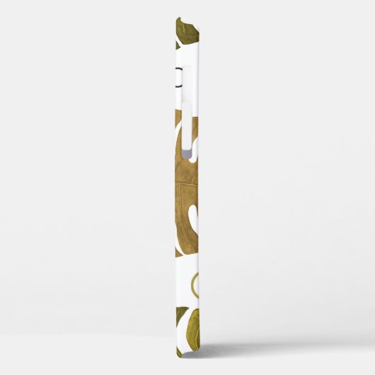 Tropisches Gold: Monstera Leaf Wasserfarbe Case-Mate iPhone Hülle (Rückseite / Links)