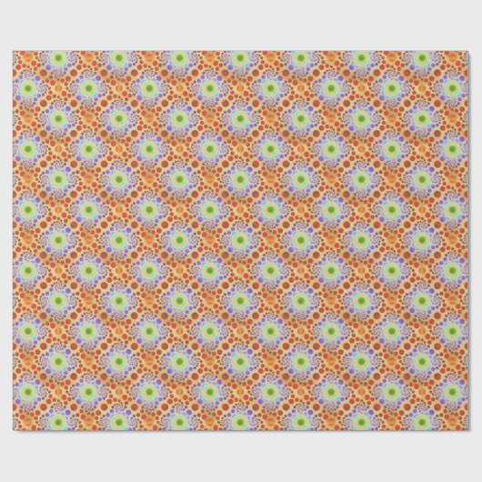 Tropisches Goldnobler Regenbogen färbt Muster Geschenkpapier (Flach)